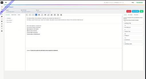 Vista de reporte de estudios